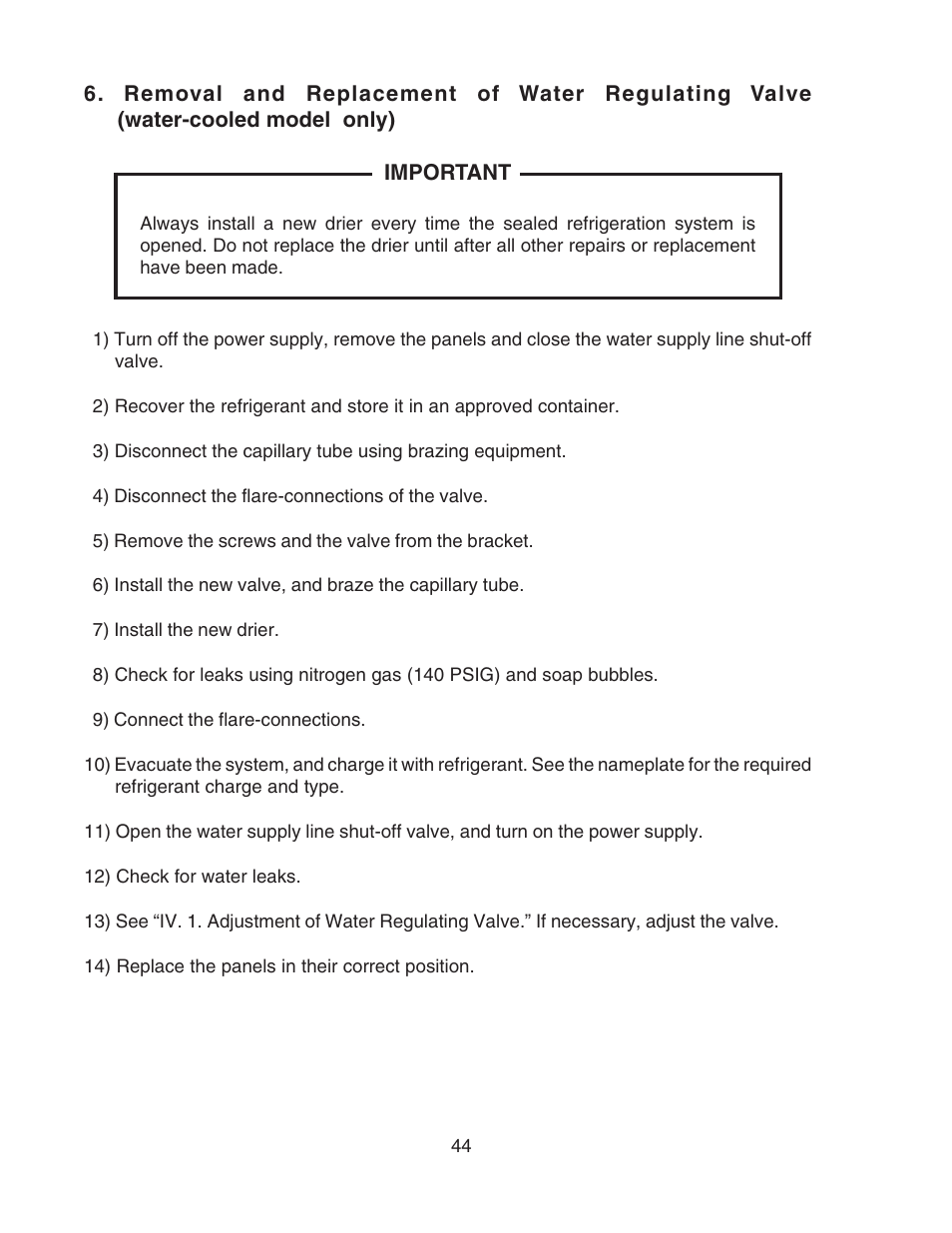 Hoshizaki MODULAR FLAKER F-801MAH/-C User Manual | Page 44 / 58