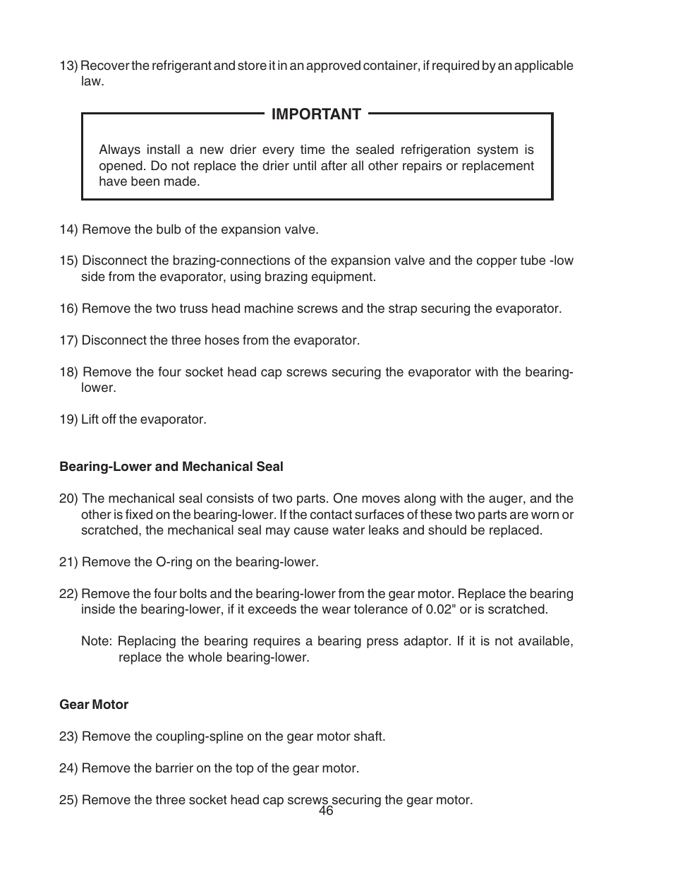 Hoshizaki MODULAR FLAKER F-801MAH/-C User Manual | Page 46 / 58