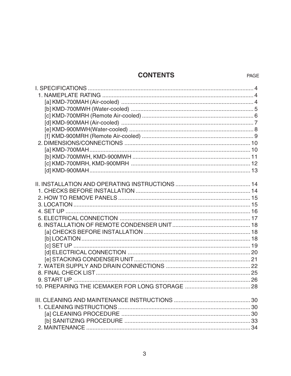 Hoshizaki RELIABILITY IS A BEAUTIFUL THING KMD-700MAH User Manual | Page 3 / 35