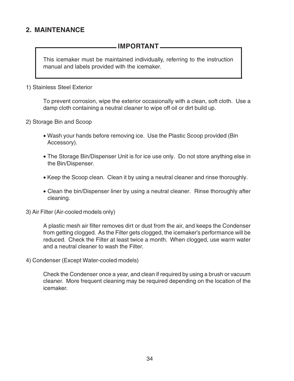 Hoshizaki RELIABILITY IS A BEAUTIFUL THING KMD-700MAH User Manual | Page 34 / 35