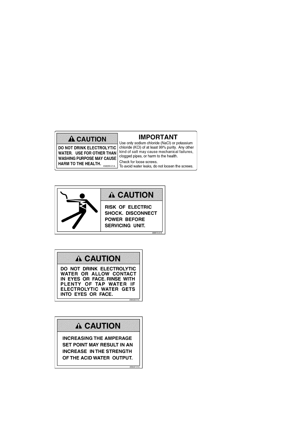 Caution | Hoshizaki ROX-20TA-U User Manual | Page 4 / 36