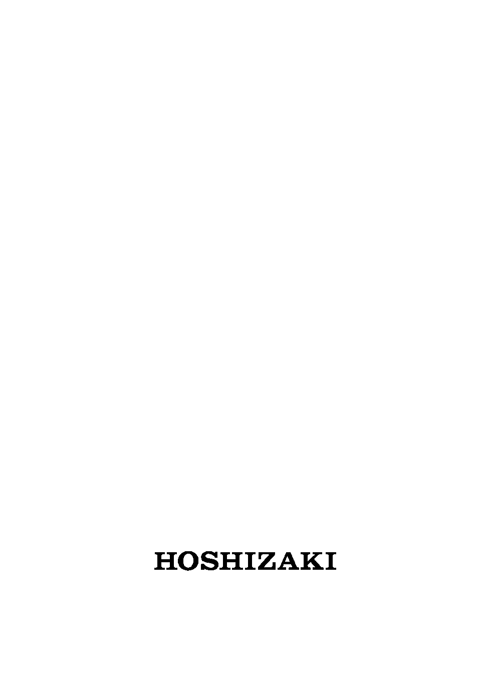 Hoshizaki america, inc | Hoshizaki AM-150BWF User Manual | Page 21 / 21