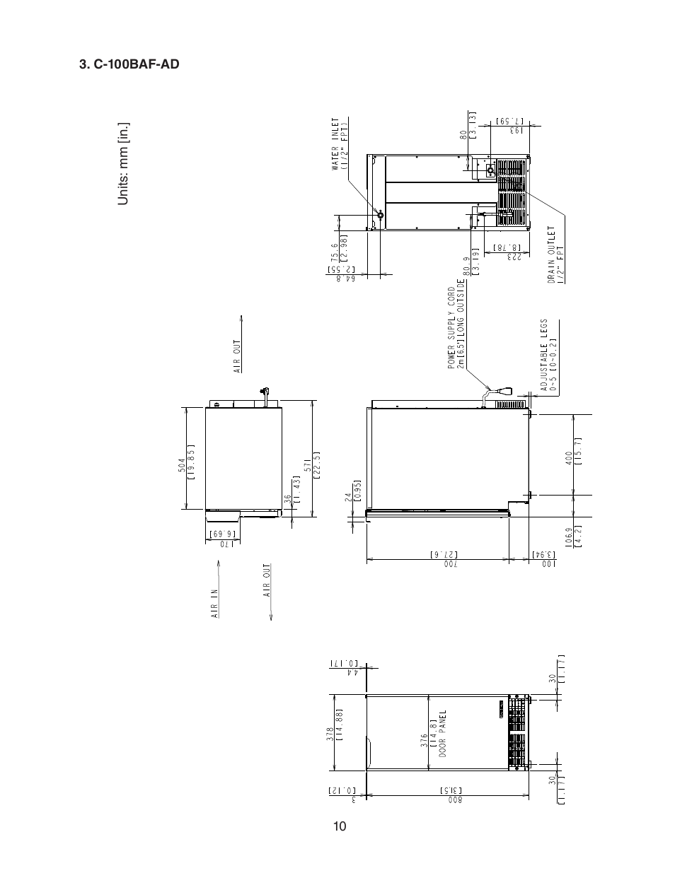 C-100baf-ad | Hoshizaki C-100BAF User Manual | Page 10 / 40