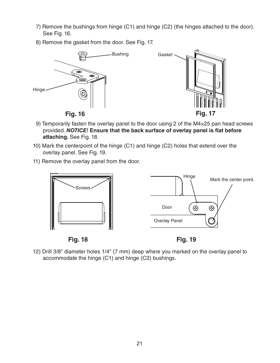 Fig. 16 fig. 17, Fig. 18 fig. 19 | Hoshizaki C-100BAF User Manual | Page 21 / 40