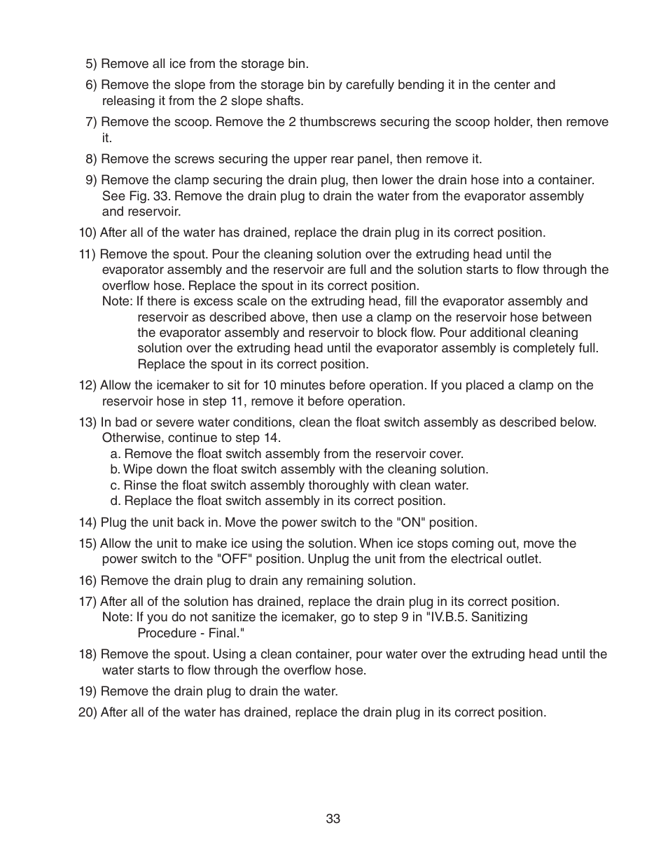 Hoshizaki C-100BAF User Manual | Page 33 / 40
