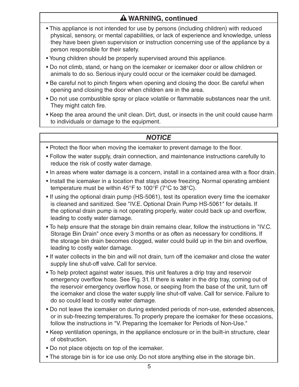 Hoshizaki C-100BAF User Manual | Page 5 / 40
