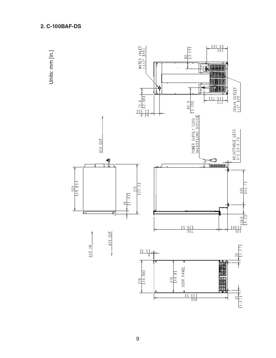 C-100baf-ds | Hoshizaki C-100BAF User Manual | Page 9 / 40