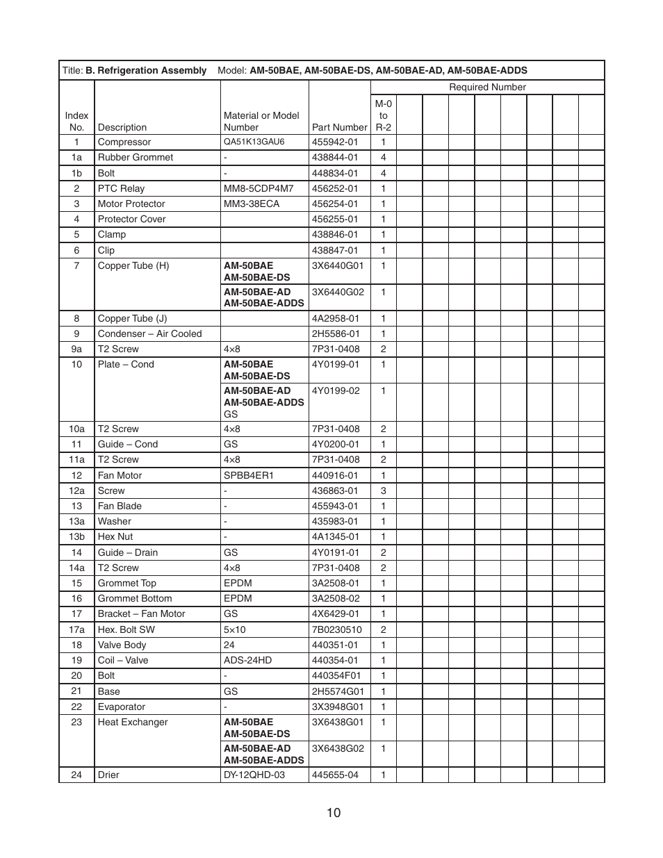 Hoshizaki AM-50BAE-DS User Manual | Page 10 / 21