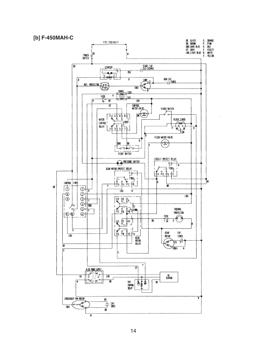 B] f-450mah-c | Hoshizaki F-450MAH User Manual | Page 14 / 51