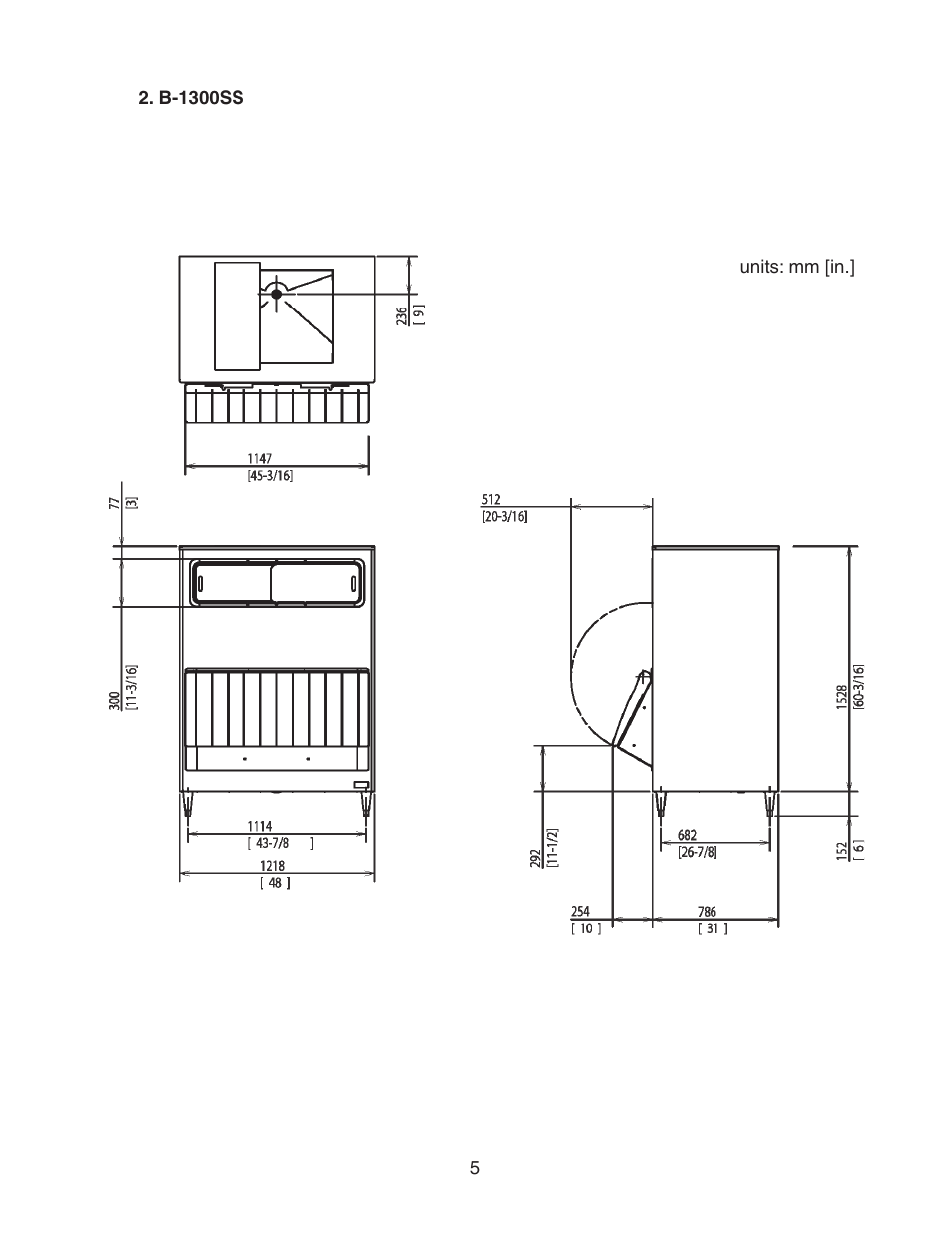 B-1300ss | Hoshizaki B-1300SS User Manual | Page 5 / 17