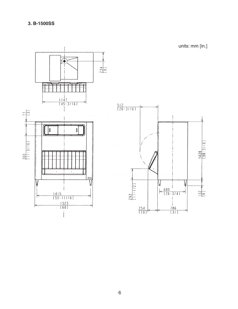 B-1500ss | Hoshizaki B-1300SS User Manual | Page 6 / 17