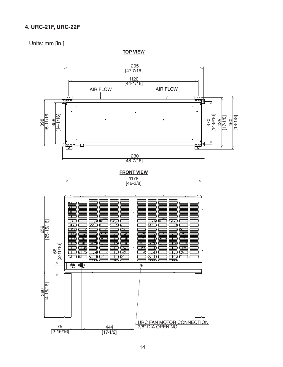 Urc-21f, urc-22f | Hoshizaki KM-1601SWH/3 User Manual | Page 14 / 39