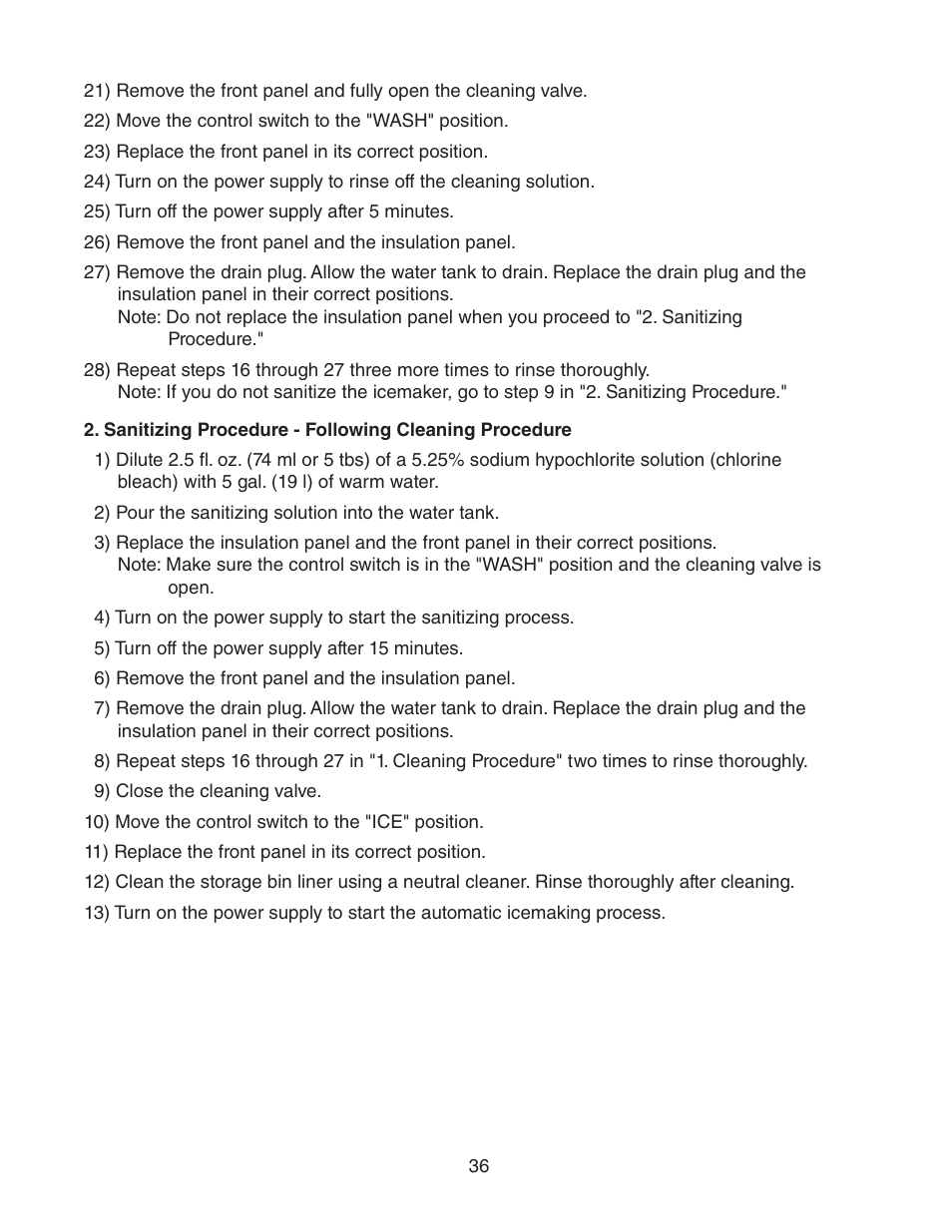 Hoshizaki KM-1601SWH/3 User Manual | Page 36 / 39