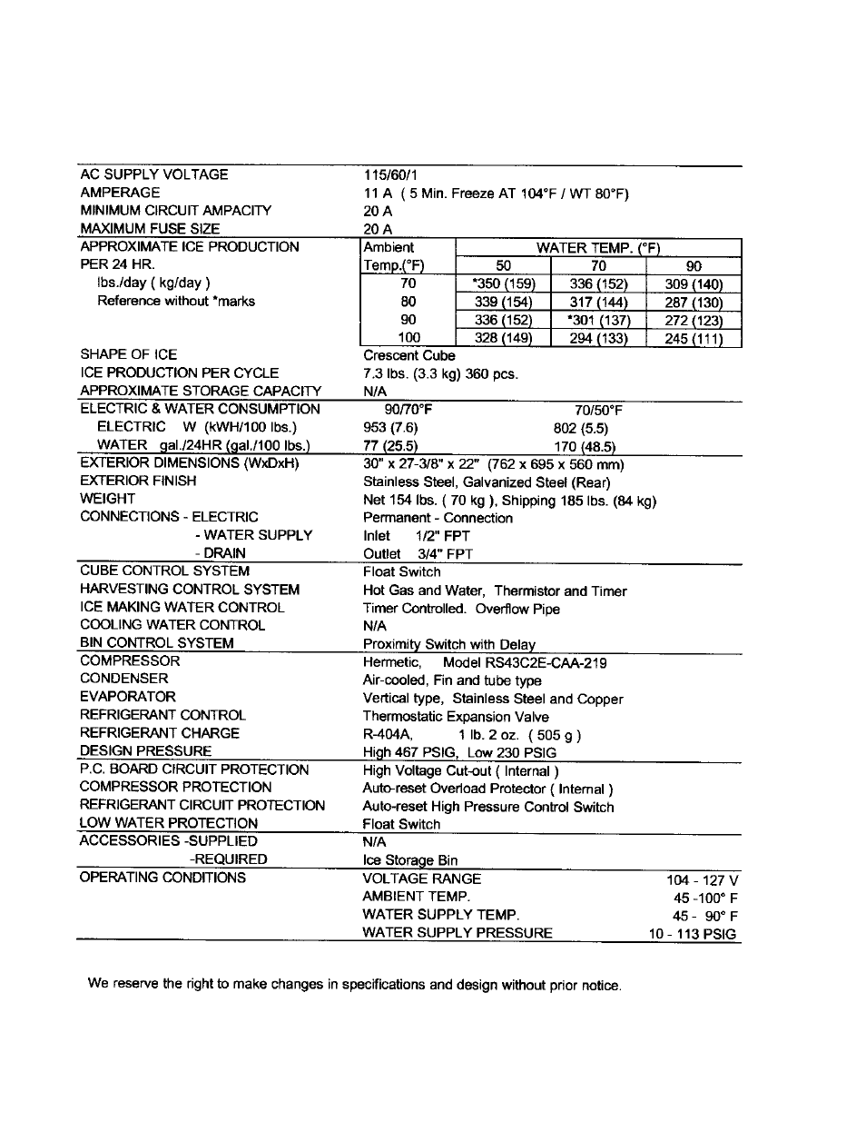 Hoshizaki KML "F" SERIES User Manual | Page 10 / 111