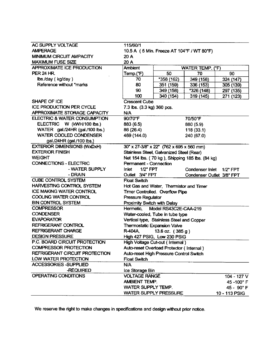 Hoshizaki KML "F" SERIES User Manual | Page 11 / 111