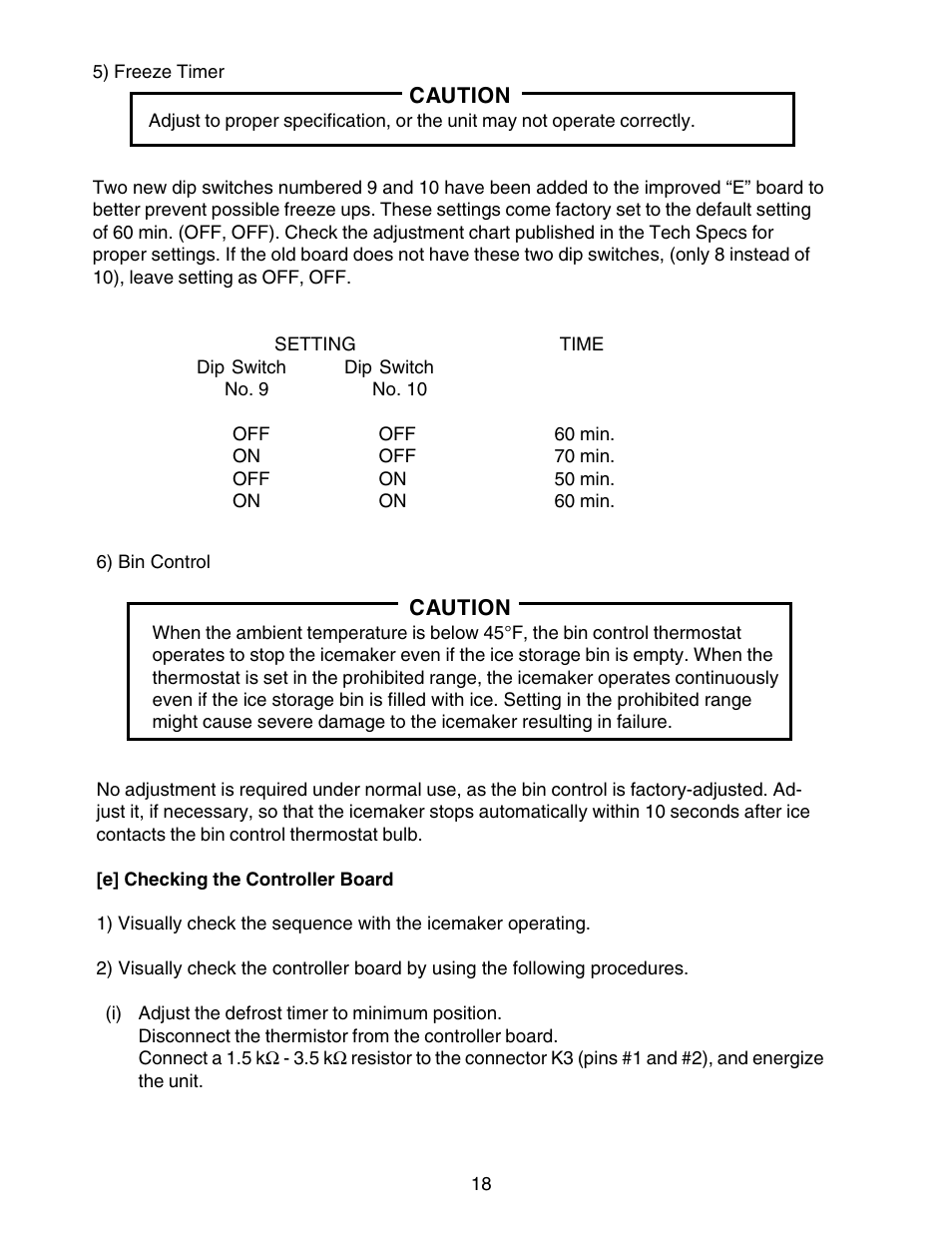 E] checking the controller board | Hoshizaki KM-250BWF User Manual | Page 18 / 51