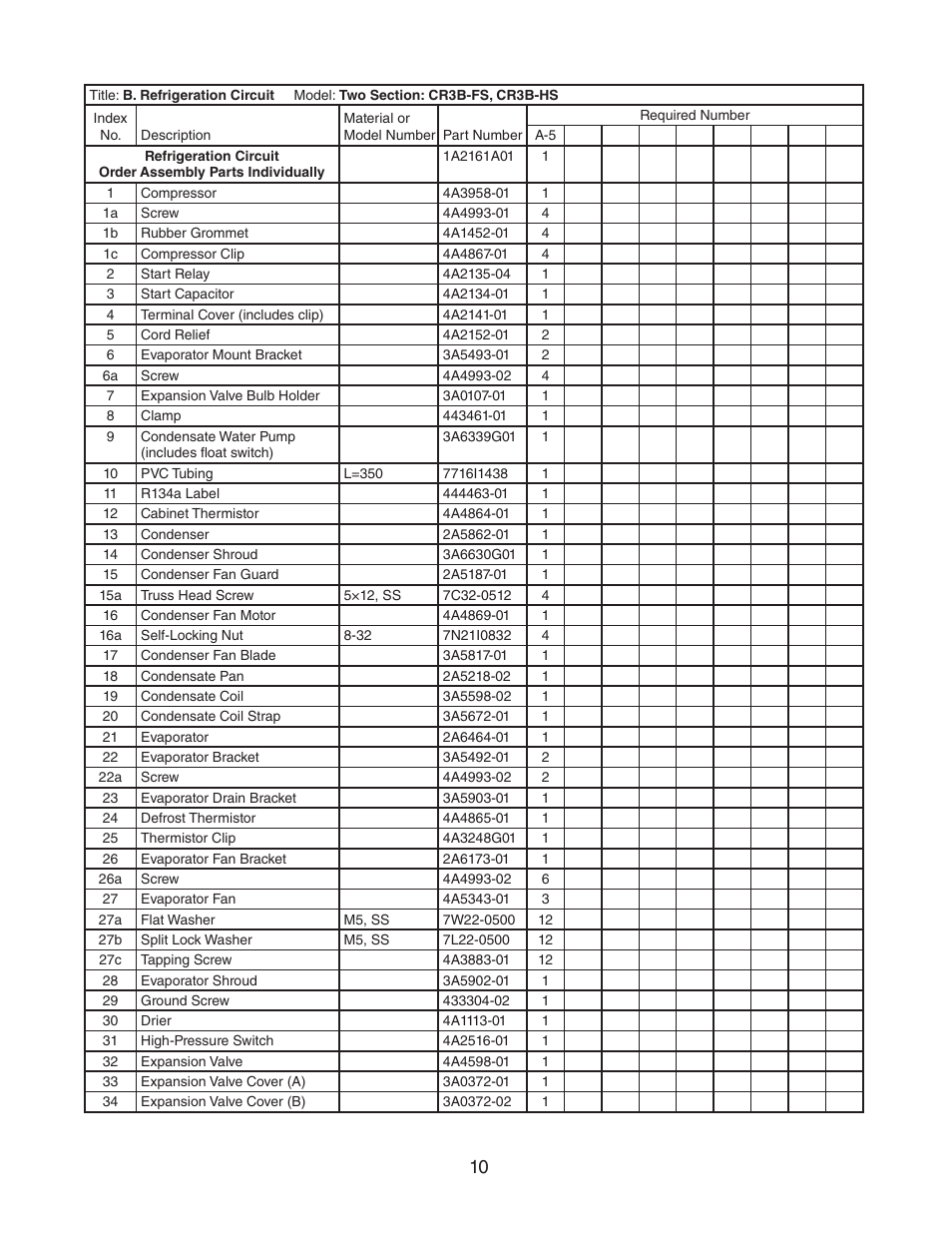 Hoshizaki CR3B-HS User Manual | Page 10 / 23