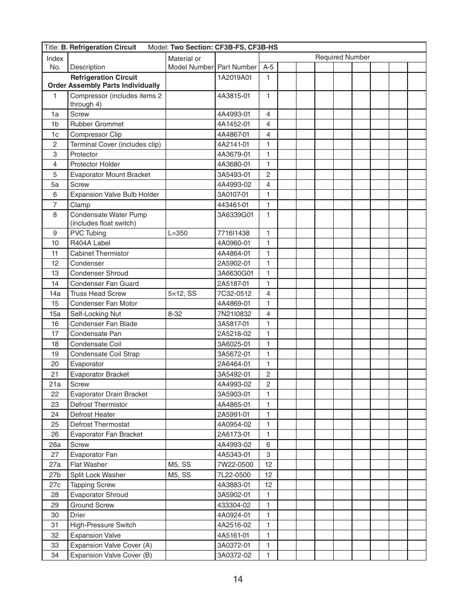 Hoshizaki CR3B-HS User Manual | Page 14 / 23