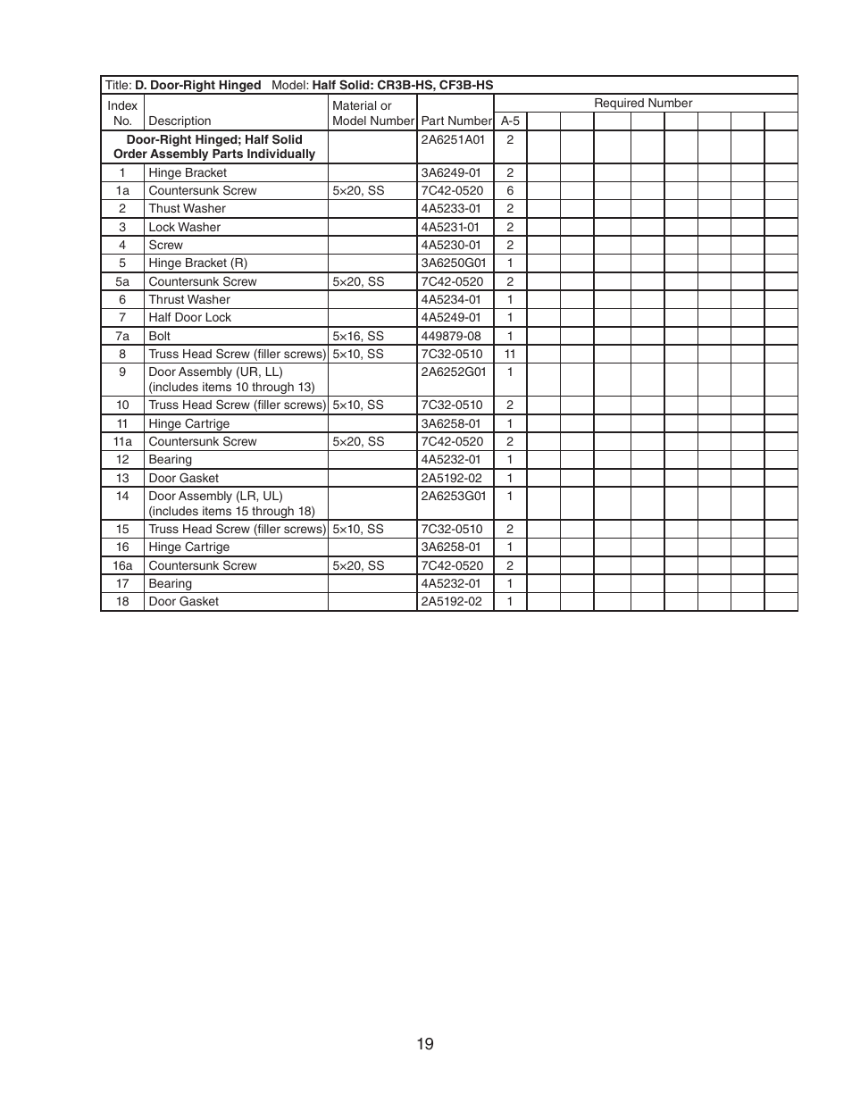 Hoshizaki CR3B-HS User Manual | Page 19 / 23