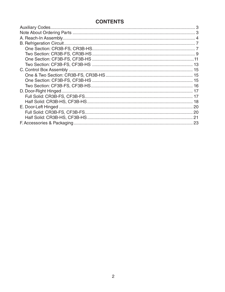 Hoshizaki CR3B-HS User Manual | Page 2 / 23