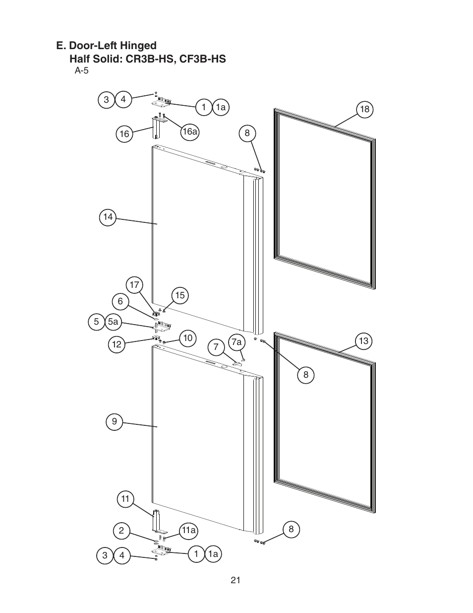 Half solid: cr3b-hs, cf3b-hs | Hoshizaki CR3B-HS User Manual | Page 21 / 23