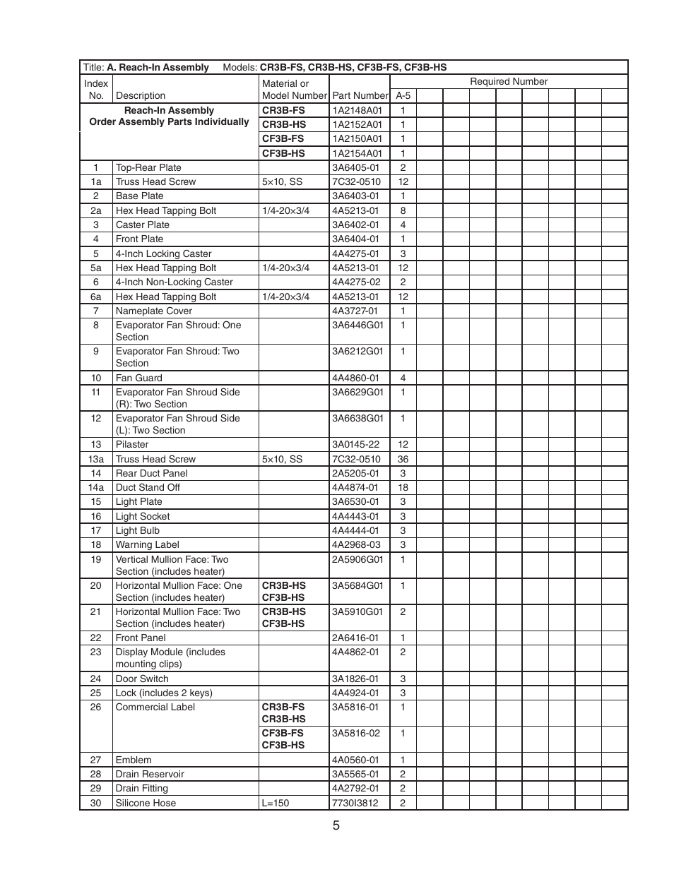 Hoshizaki CR3B-HS User Manual | Page 5 / 23