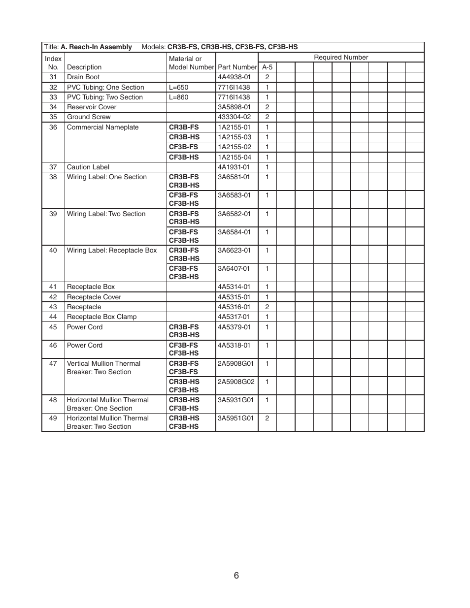 Hoshizaki CR3B-HS User Manual | Page 6 / 23