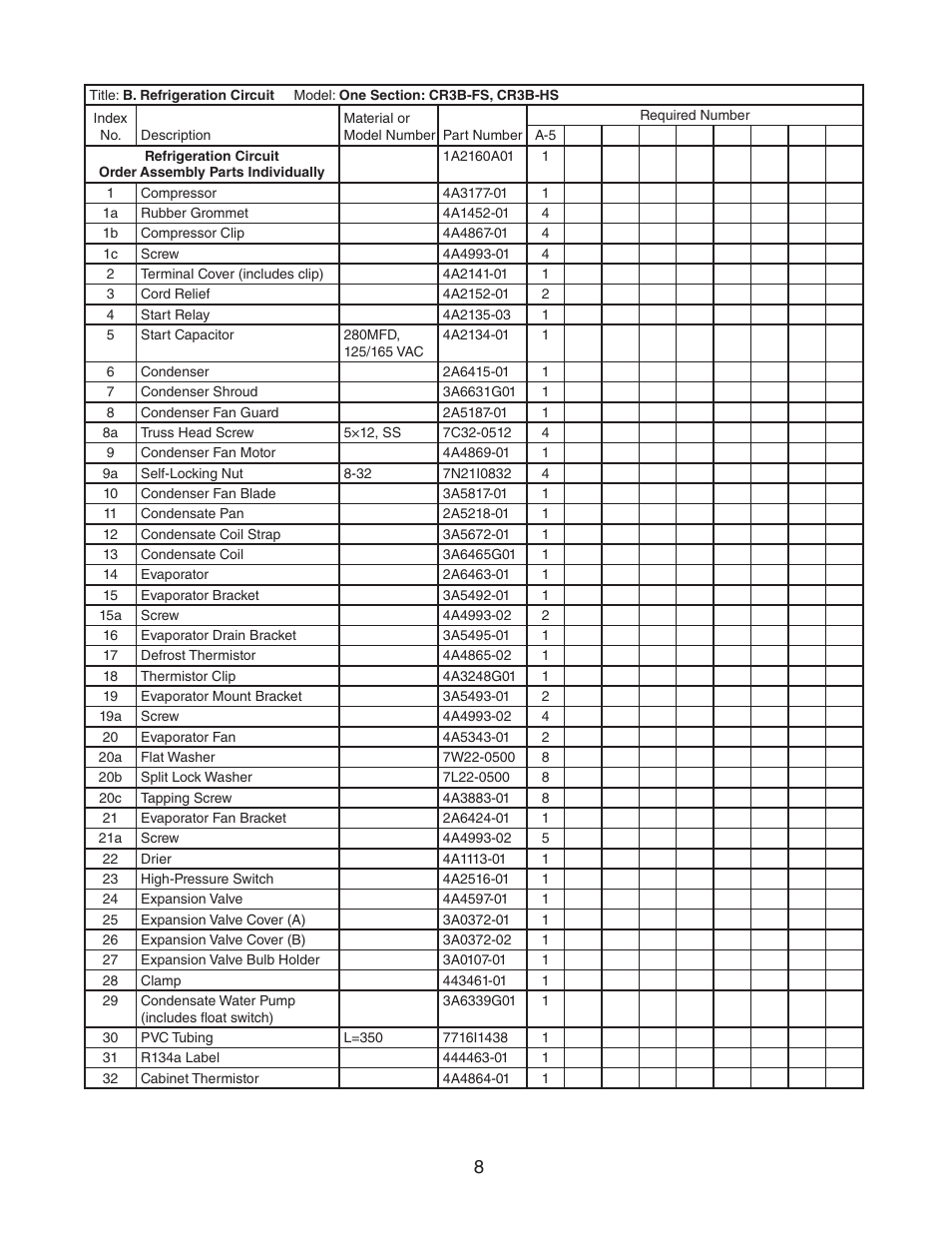 Hoshizaki CR3B-HS User Manual | Page 8 / 23