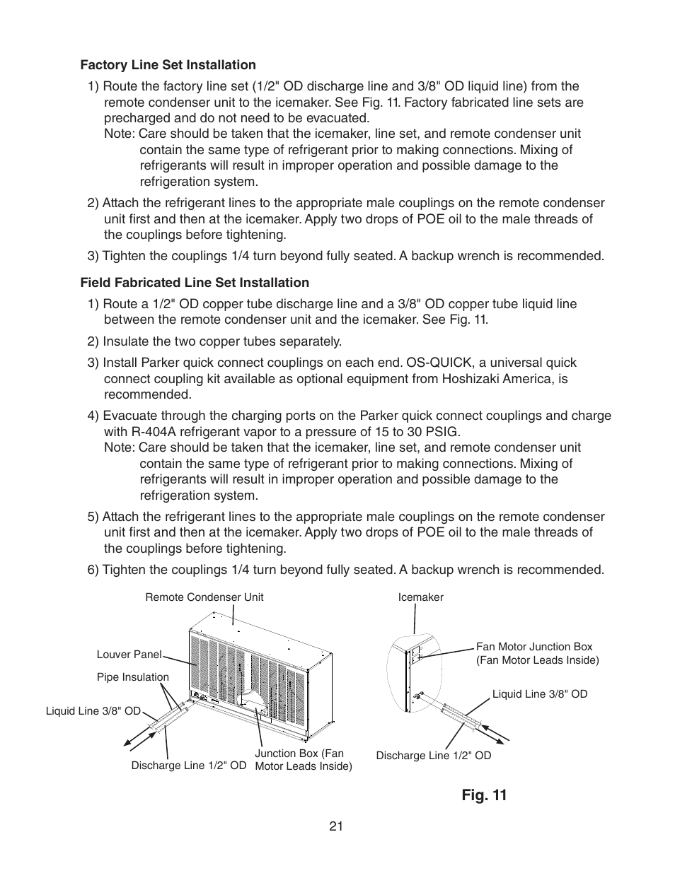 Fig. 11 | Hoshizaki KM-1301SWH/3 User Manual | Page 21 / 34