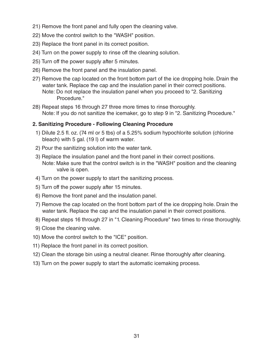 Hoshizaki KM-1301SWH/3 User Manual | Page 31 / 34