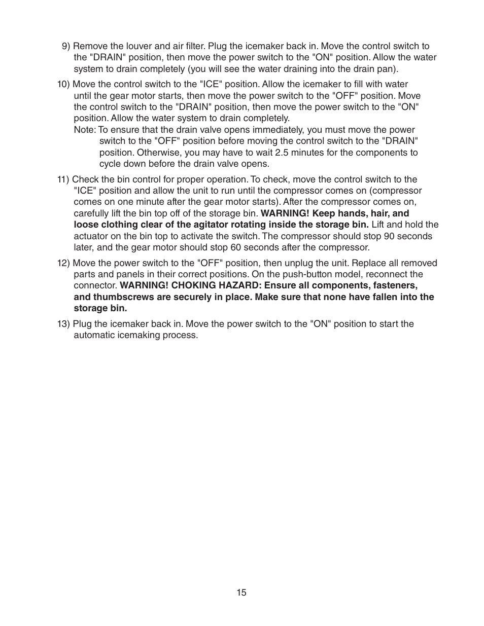 Hoshizaki DCM-270BAH-OS User Manual | Page 15 / 23