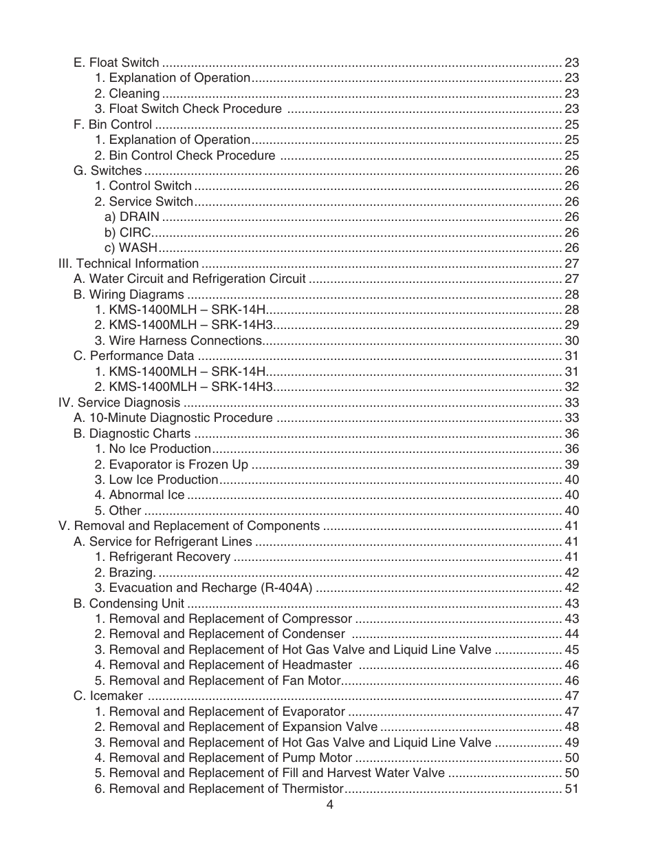 Hoshizaki KMS-1400MLH User Manual | Page 4 / 56