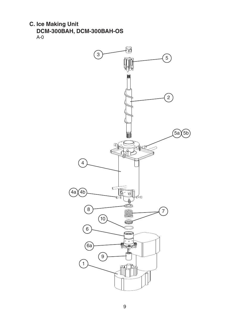 C. ice making unit | Hoshizaki DCM-300BAH User Manual | Page 9 / 18