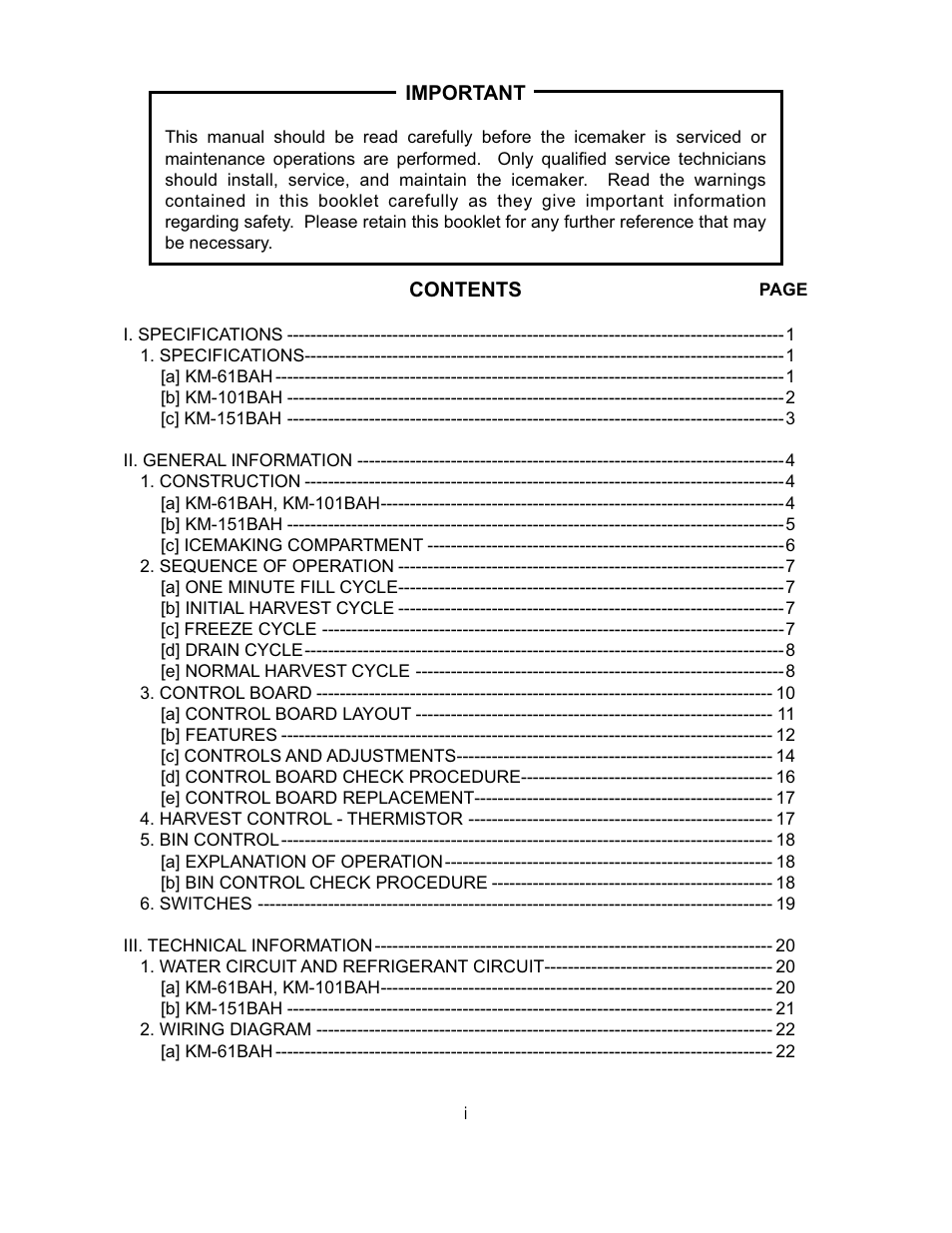 Hoshizaki KM-151BAH User Manual | Page 3 / 74