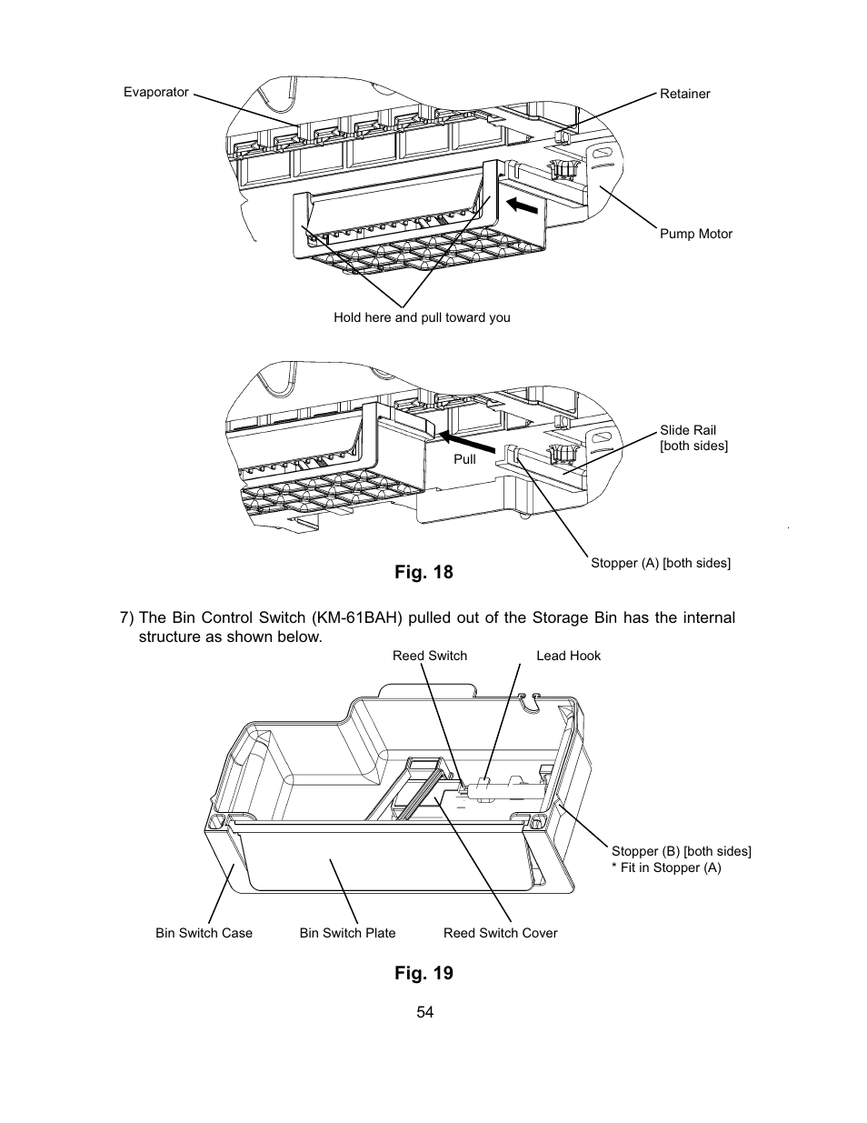 Fig. 18, Fig. 19 | Hoshizaki KM-151BAH User Manual | Page 59 / 74