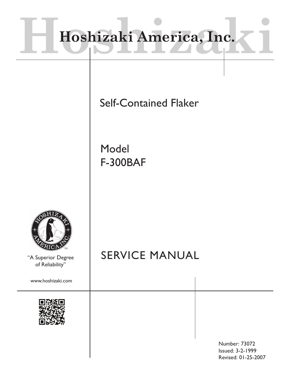 Hoshizaki F-300BAF User Manual | 50 pages