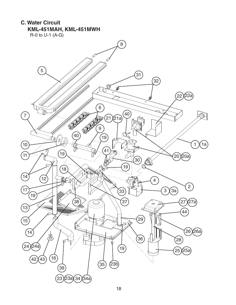 C. water circuit | Hoshizaki KML-451MAH User Manual | Page 18 / 30