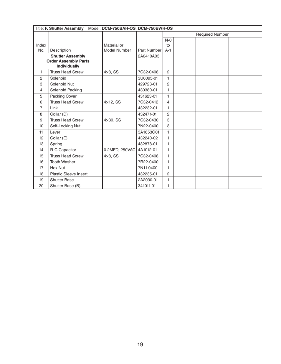 Hoshizaki DCM-750BWH(-OS) User Manual | Page 19 / 26