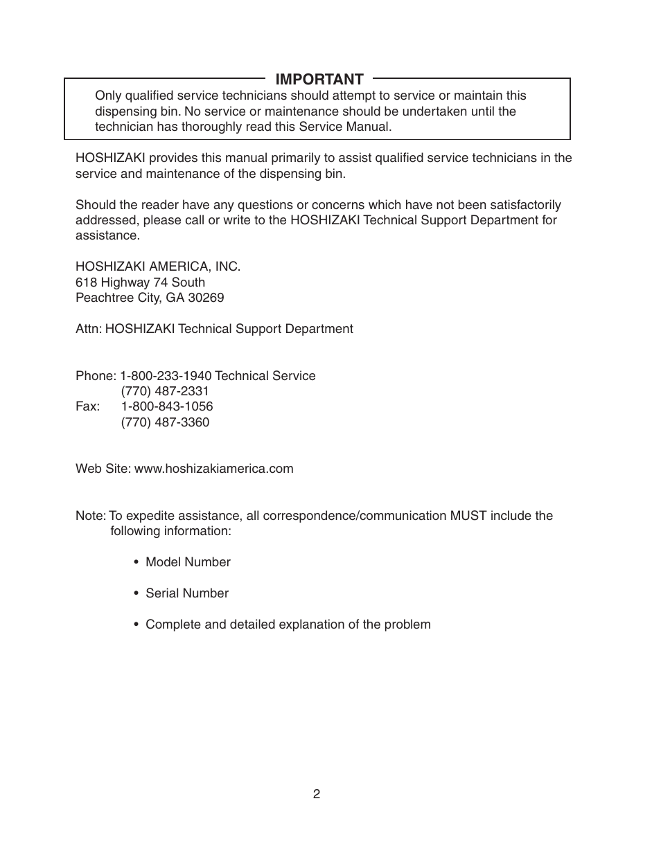 Hoshizaki DB-130H User Manual | Page 2 / 13