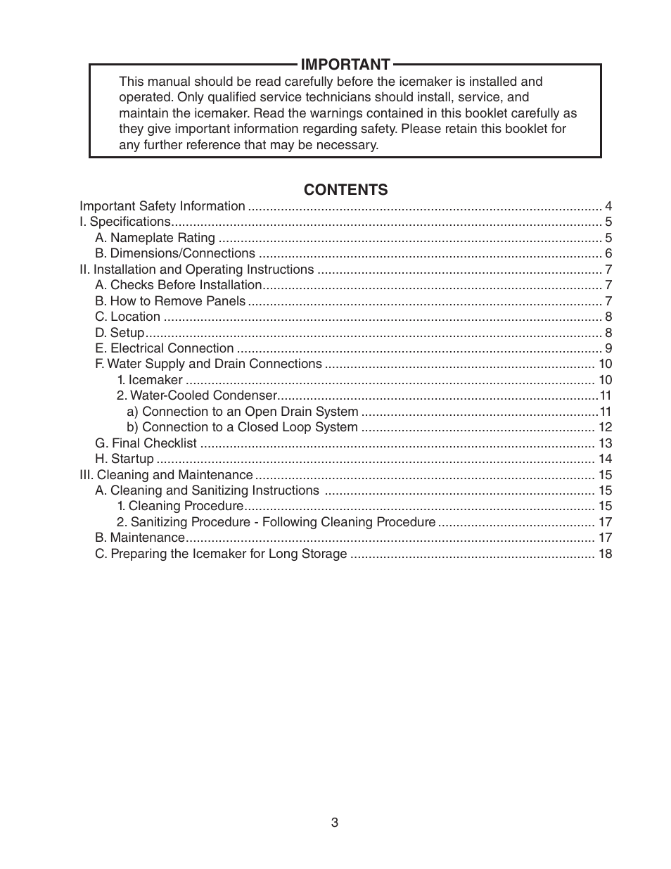 Hoshizaki KML-700MWH-M User Manual | Page 3 / 20