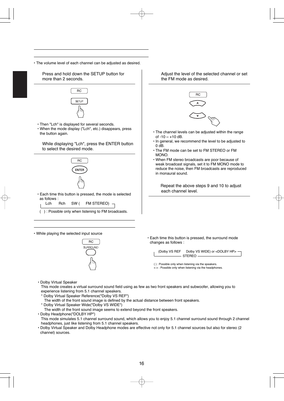 Hollywood VR-652 User Manual | Page 16 / 62