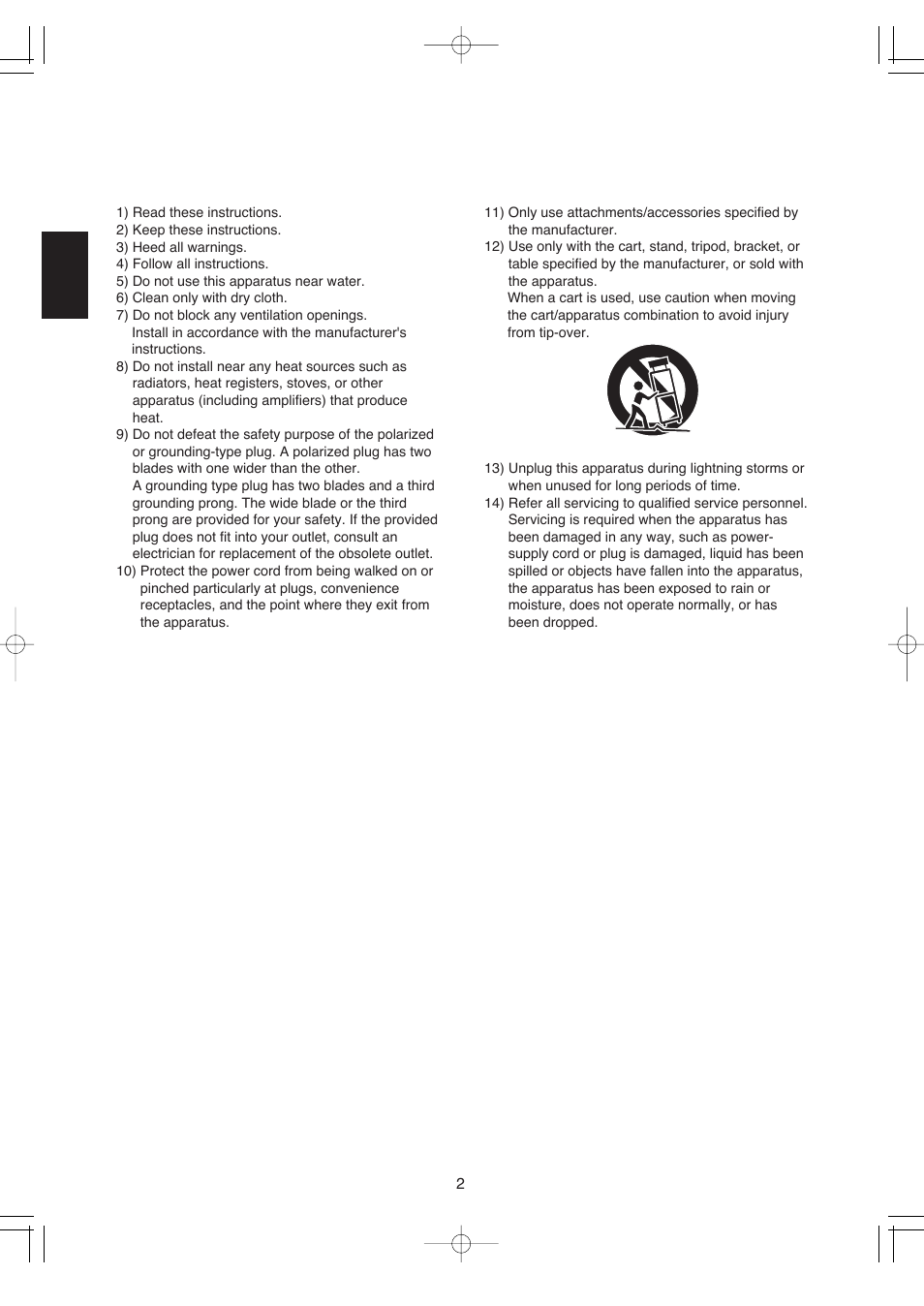 Important safety instructions | Hollywood VR-652 User Manual | Page 2 / 62