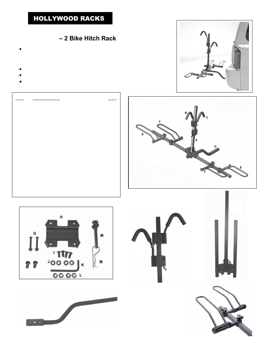 Hollywood Racks HR1000 User Manual | 8 pages