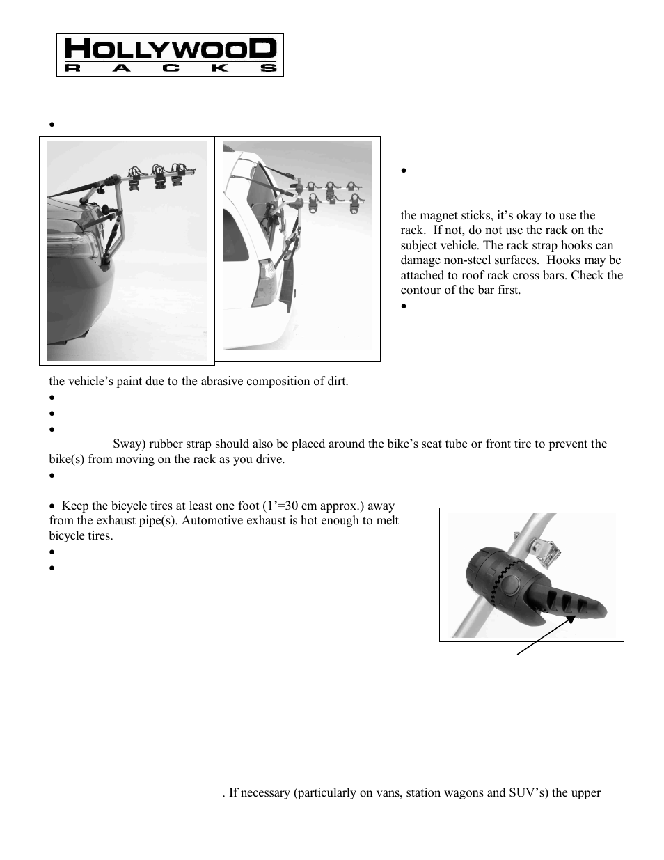 Hollywood Baja Bicycle Carriers B2 User Manual | 6 pages