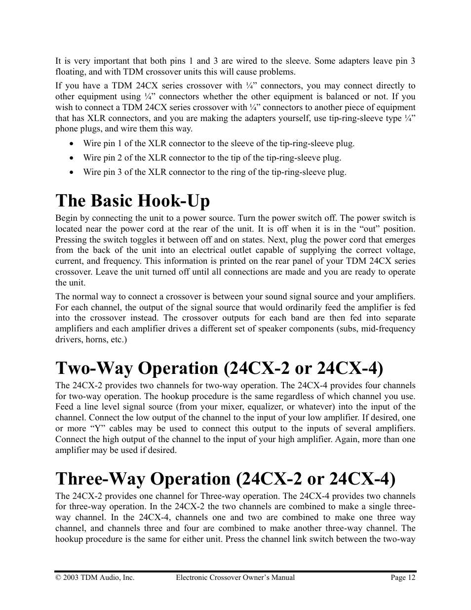 The basic hook-up | Hollywood 24CX-4 User Manual | Page 12 / 23