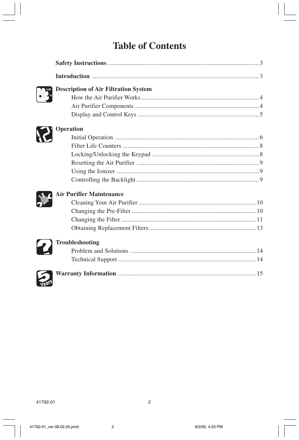 Hunter Fan 30715 User Manual | Page 2 / 17