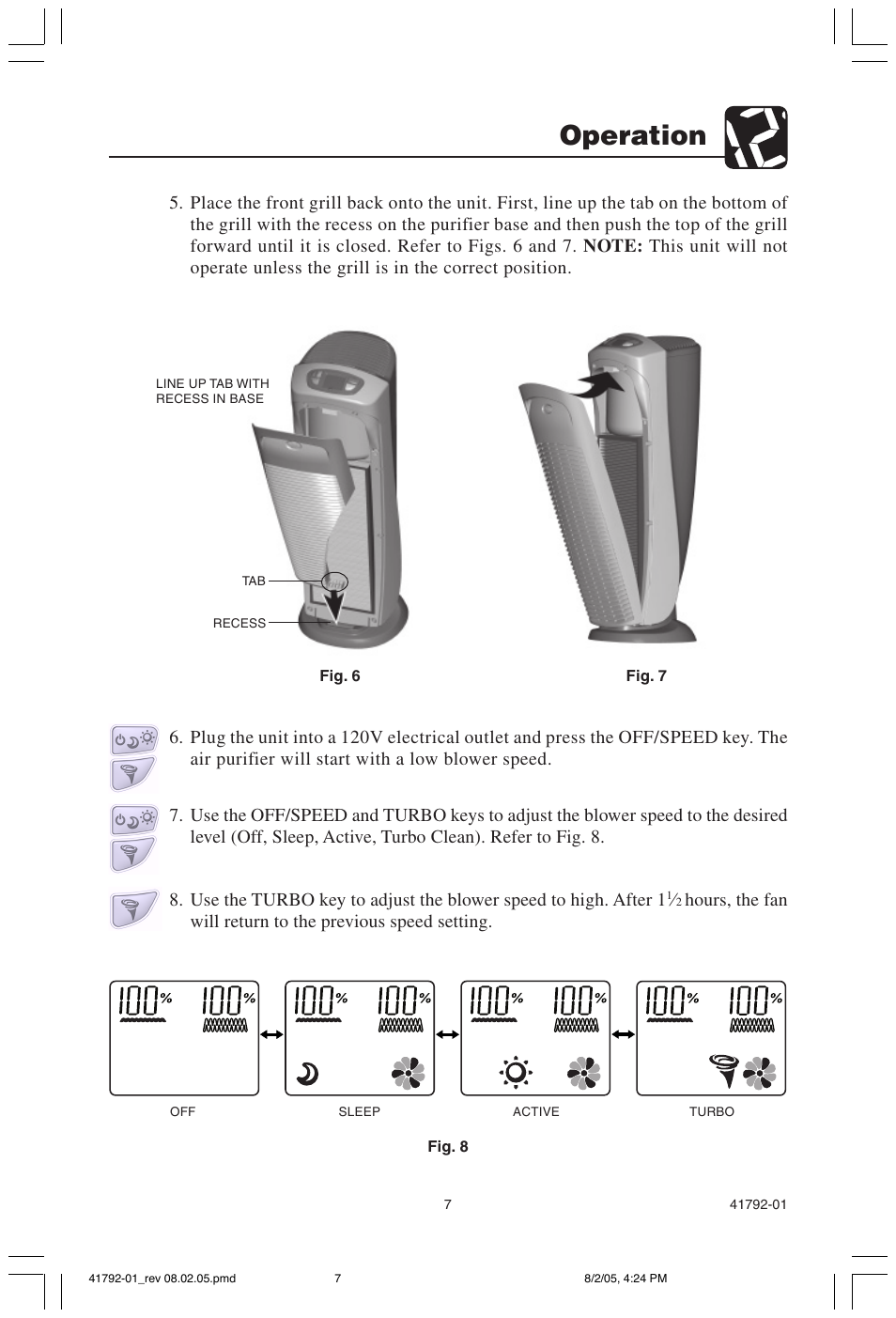 Operation | Hunter Fan 30715 User Manual | Page 7 / 17