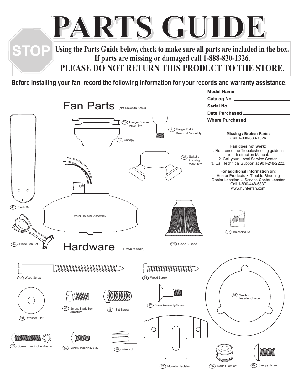 Hunter Fan 23483 User Manual | 4 pages