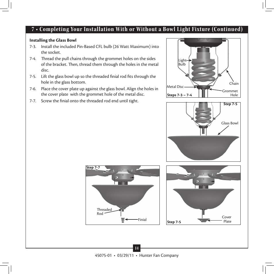 Hunter Fan Type User Manual | Page 14 / 18