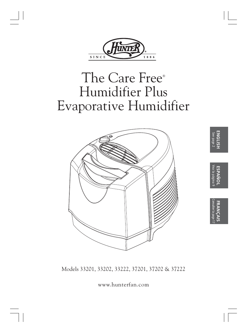 Hunter Fan CARE FREE 33202 User Manual | 8 pages